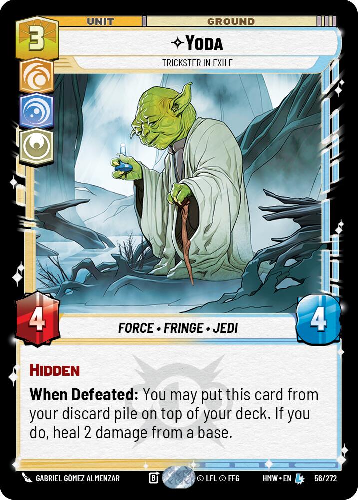 Yoda - Trickster in Exile (56/272) (56/272) [Homeworlds] | Cards and Coasters CA