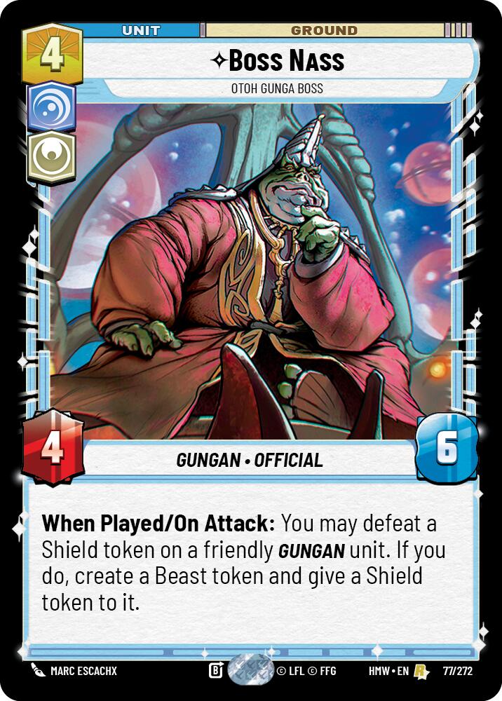 Boss Nass - Otoh Gunga Boss (77/272) (77/272) [Homeworlds] | Cards and Coasters CA