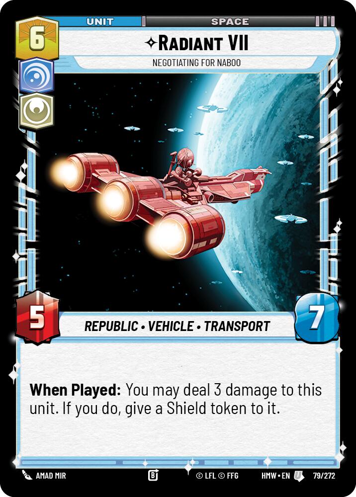 Radiant VII - Negotiating for Naboo (79/272) (79/272) [Homeworlds] | Cards and Coasters CA