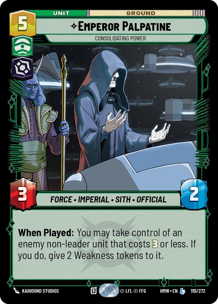 Emperor Palpatine - Consolidating Power (110/272) (110/272) [Homeworlds] | Cards and Coasters CA