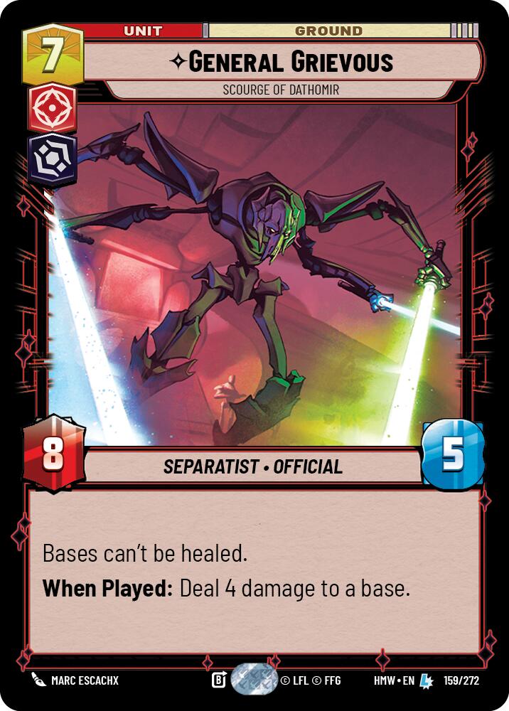 General Grievous - Scourge of Dathomir (159/272) (159/272) [Homeworlds] | Cards and Coasters CA