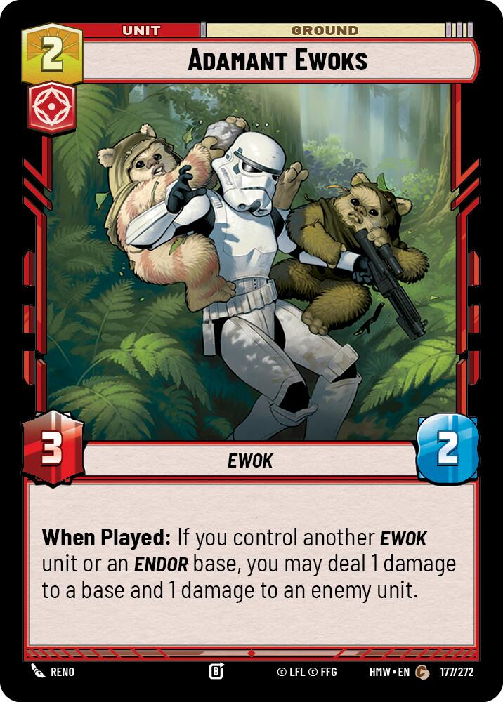 Adamant Ewoks (177/272) (177/272) [Homeworlds] | Cards and Coasters CA