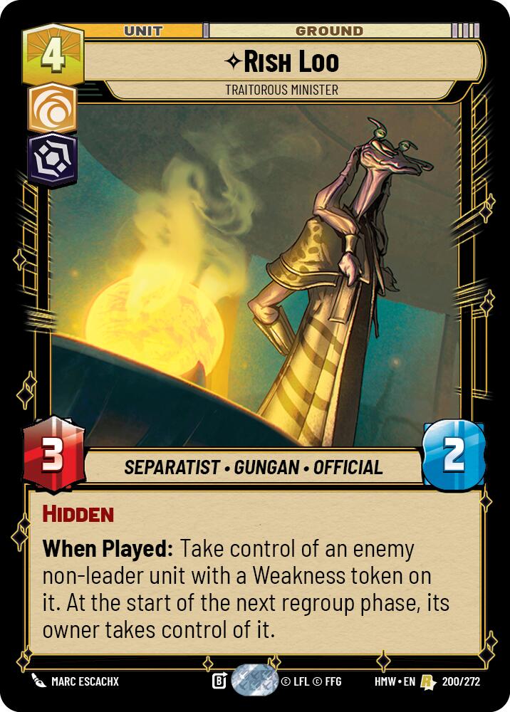 Rish Loo - Traitorous Minister (200/272) (200/272) [Homeworlds] | Cards and Coasters CA