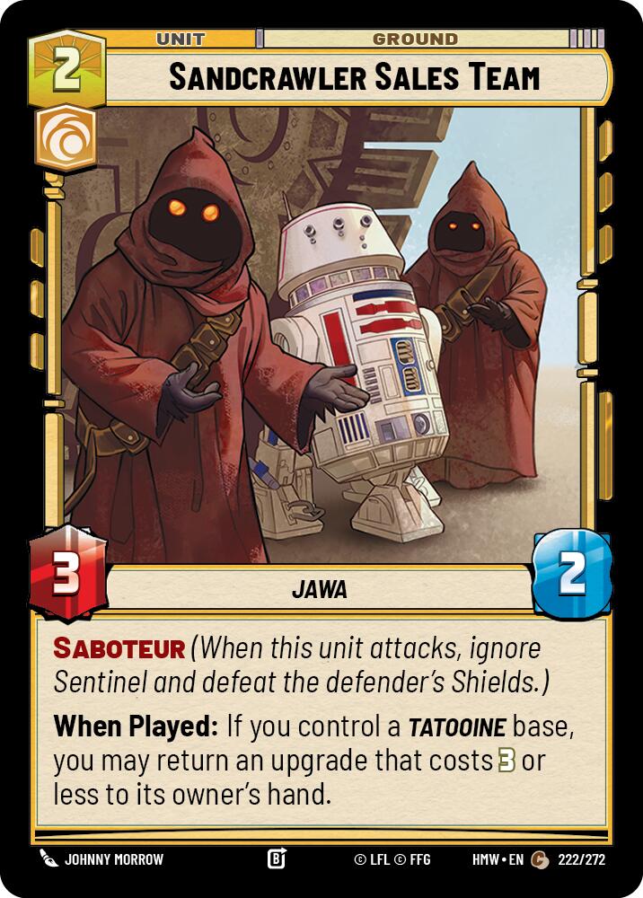Sandcrawler Sales Team (222/272) (222/272) [Homeworlds] | Cards and Coasters CA