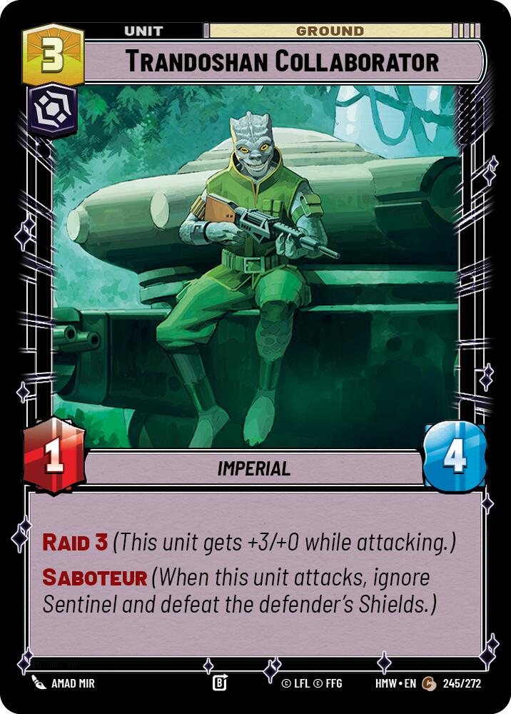 Trandoshan Collaborator (245/272) (245/272) [Homeworlds] | Cards and Coasters CA