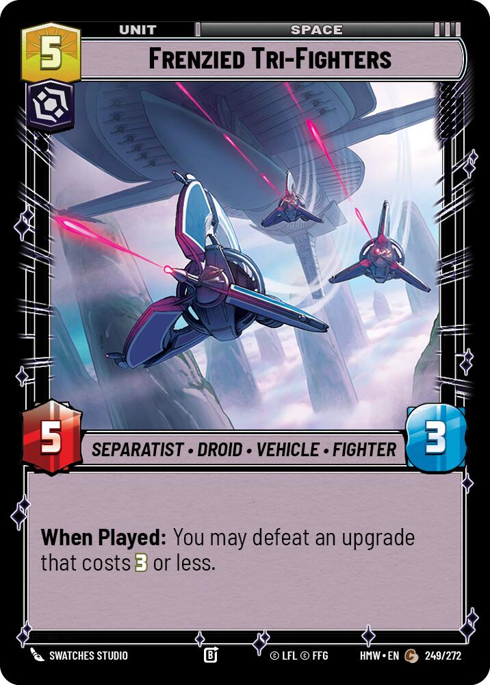 Frenzied Tri-Fighters (249/272) (249/272) [Homeworlds] | Cards and Coasters CA
