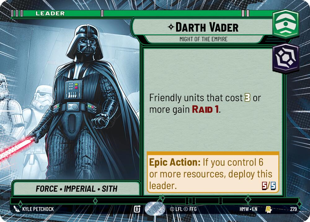 Darth Vader - Might of the Empire (279) (Hyperspace) (279) [Homeworlds] | Cards and Coasters CA