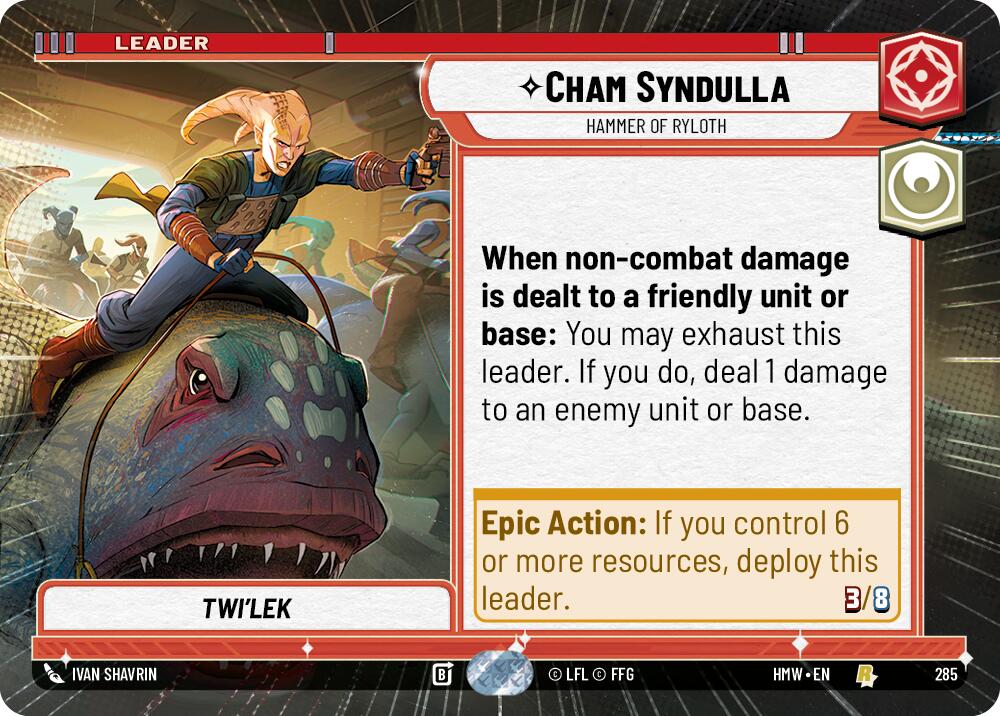 Cham Syndulla - Hammer of Ryloth (285) (Hyperspace) (285) [Homeworlds] | Cards and Coasters CA