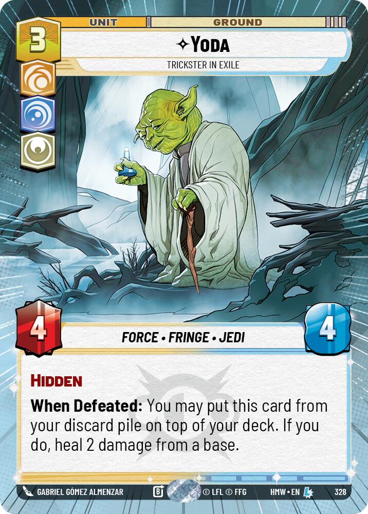 Yoda - Trickster in Exile (328) (Hyperspace) (328) [Homeworlds] | Cards and Coasters CA
