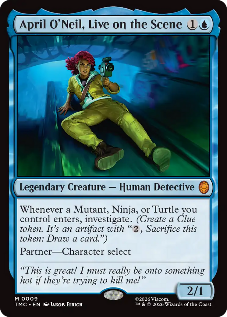 April O'Neil, Live on the Scene [Teenage Mutant Ninja Turtles Commander] | Cards and Coasters CA