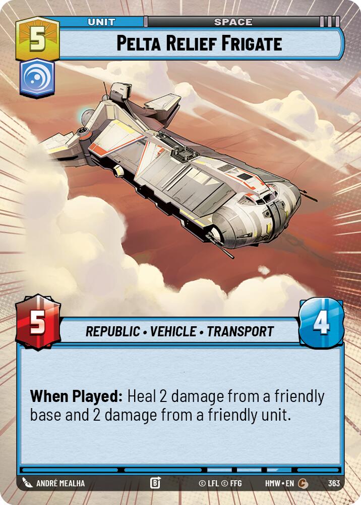 Pelta Relief Frigate (363) (Hyperspace) (363) [Homeworlds] | Cards and Coasters CA