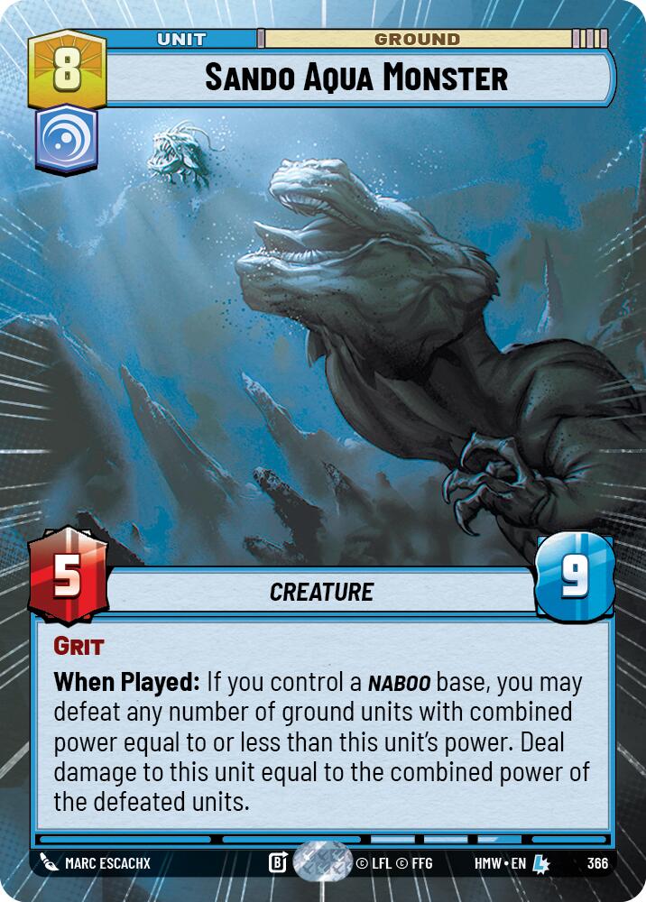 Sando Aqua Monster (366) (Hyperspace) (366) [Homeworlds] | Cards and Coasters CA