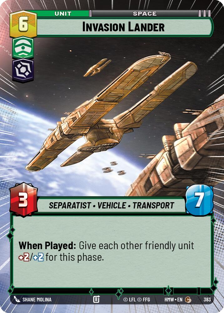 Invasion Lander (383) (Hyperspace) (383) [Homeworlds] | Cards and Coasters CA