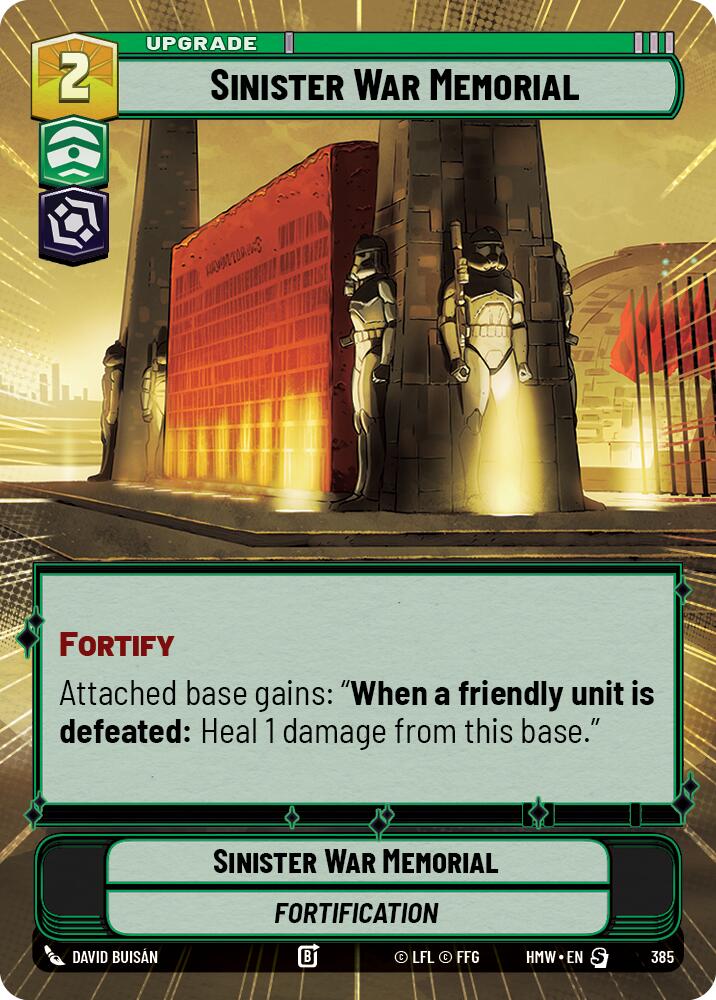 Sinister War Memorial (385) (Hyperspace) (385) [Homeworlds] | Cards and Coasters CA