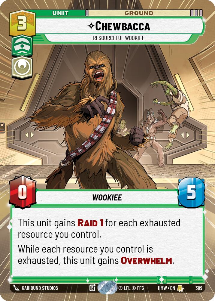 Chewbacca - Resourceful Wookiee (389) (Hyperspace) (389) [Homeworlds] | Cards and Coasters CA