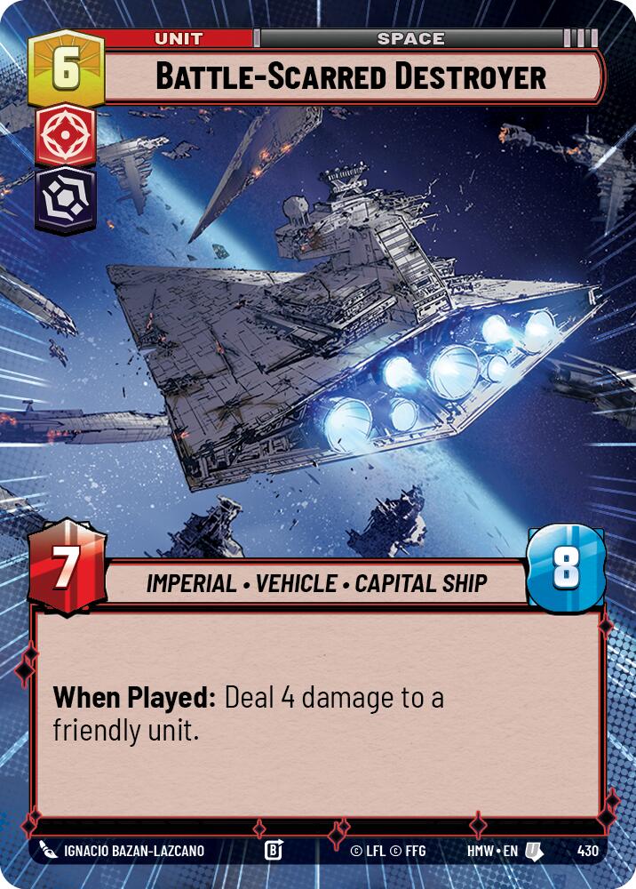 Battle-Scarred Destroyer (430) (Hyperspace) (430) [Homeworlds] | Cards and Coasters CA