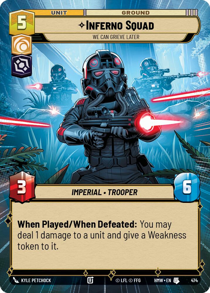 Inferno Squad - We Can Grieve Later (474) (Hyperspace) (474) [Homeworlds] | Cards and Coasters CA