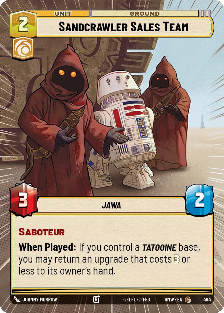 Sandcrawler Sales Team (494) (Hyperspace) (494) [Homeworlds] | Cards and Coasters CA