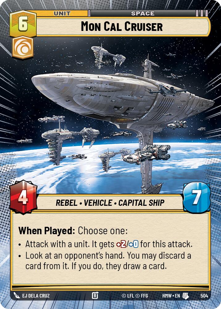 Mon Cal Cruiser (504) (Hyperspace) (504) [Homeworlds] | Cards and Coasters CA
