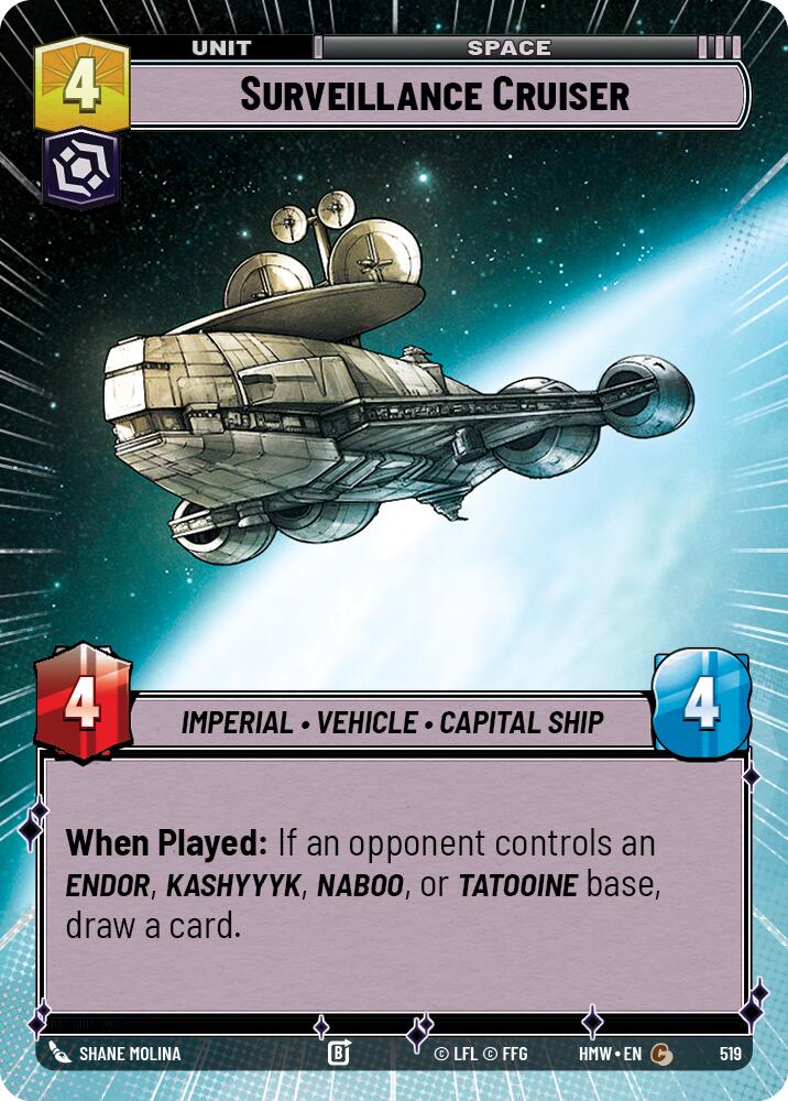 Surveillance Cruiser (519) (Hyperspace) (519) [Homeworlds] | Cards and Coasters CA