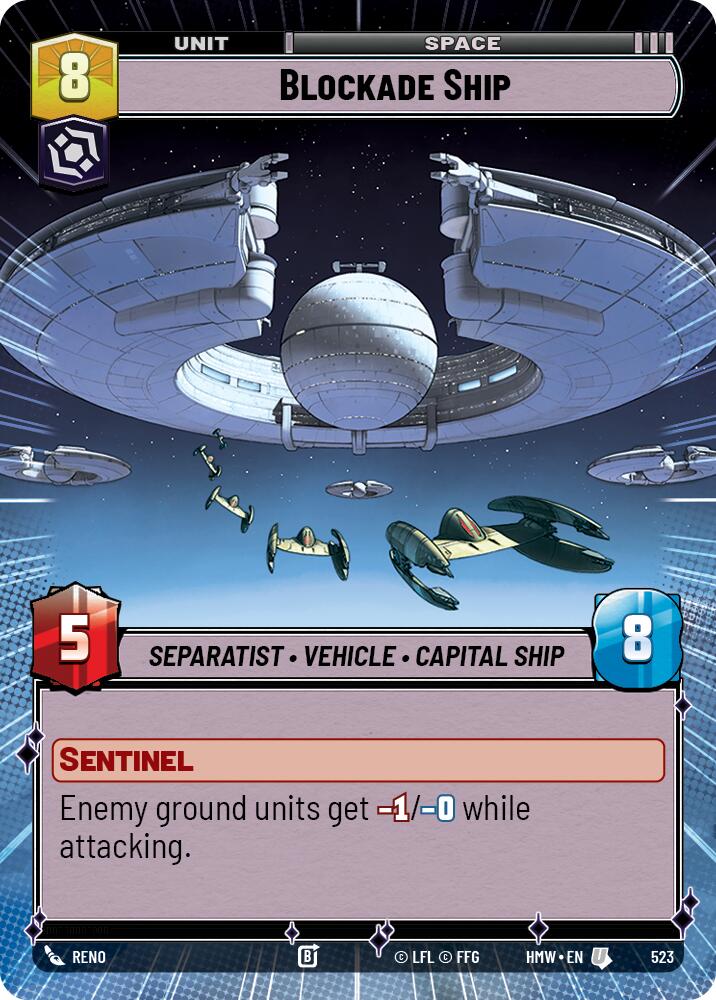 Blockade Ship (523) (Hyperspace) (523) [Homeworlds] | Cards and Coasters CA