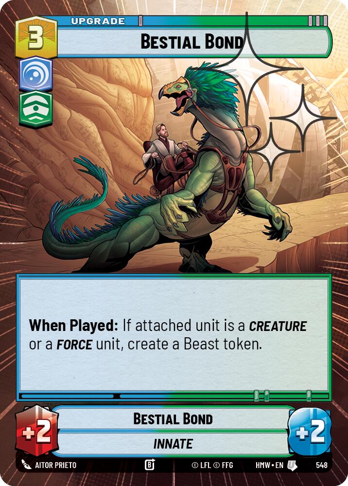 Bestial Bond (548) (Hyperspace Foil) (548) [Homeworlds] | Cards and Coasters CA