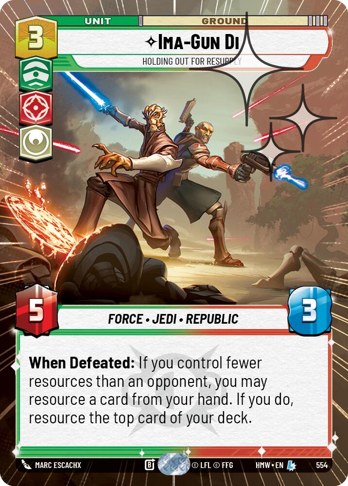 Ima-Gun Di - Holding Out For Resupply (554) (Hyperspace Foil) (554) [Homeworlds] | Cards and Coasters CA