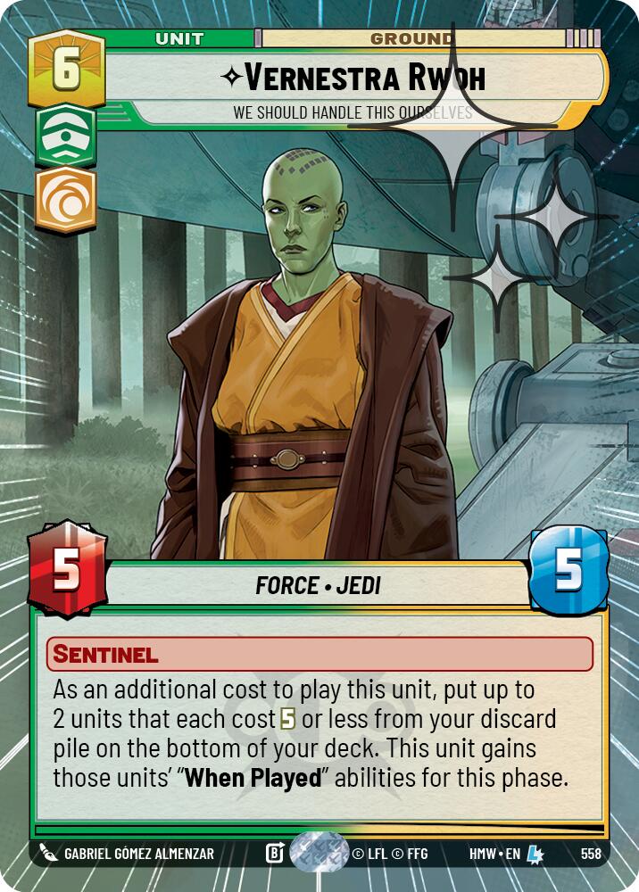Vernestra Rwoh - We Should Handle This Ourselves (558) (Hyperspace Foil) (558) [Homeworlds] | Cards and Coasters CA