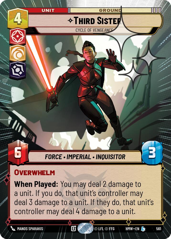 Third Sister - Cycle of Vengeance (561) (Hyperspace Foil) (561) [Homeworlds] | Cards and Coasters CA