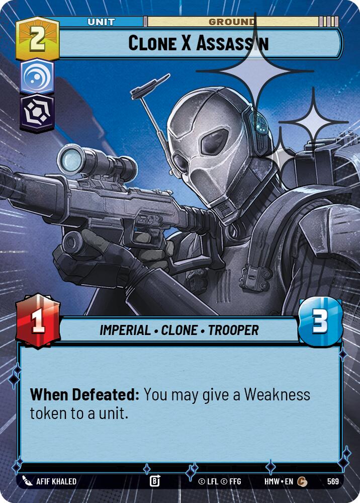 Clone X Assassin (569) (Hyperspace Foil) (569) [Homeworlds] | Cards and Coasters CA