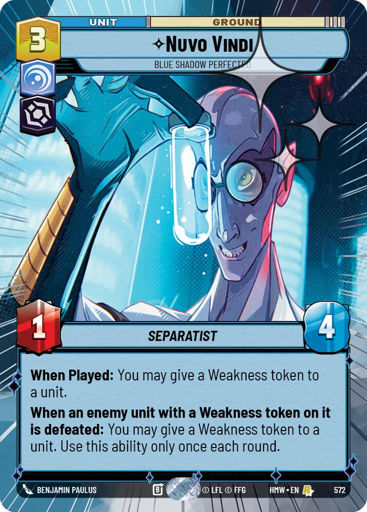Nuvo Vindi - Blue Shadow Perfected (572) (Hyperspace Foil) (572) [Homeworlds] | Cards and Coasters CA