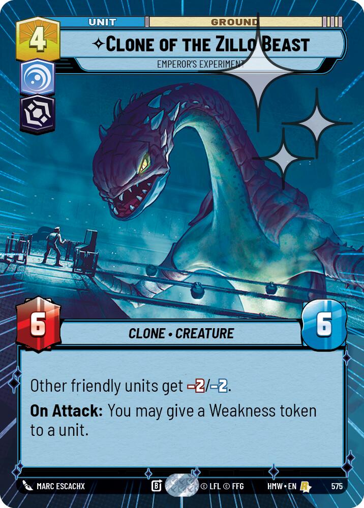 Clone of the Zillo Beast - Emperor's Experiment (575) (Hyperspace Foil) (575) [Homeworlds] | Cards and Coasters CA