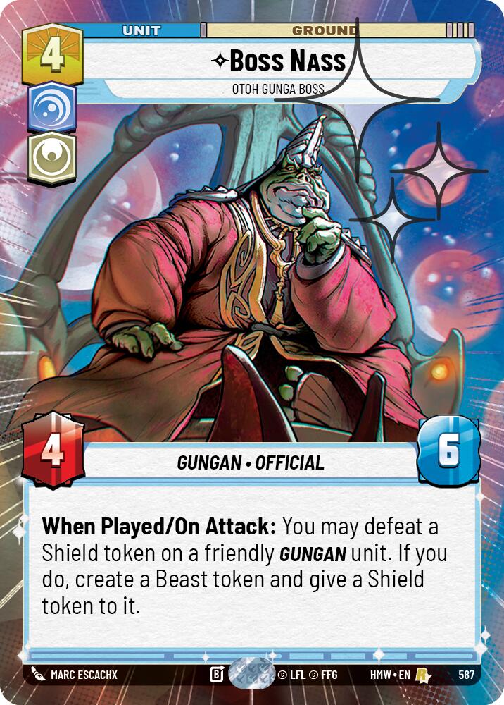 Boss Nass - Otoh Gunga Boss (587) (Hyperspace Foil) (587) [Homeworlds] | Cards and Coasters CA