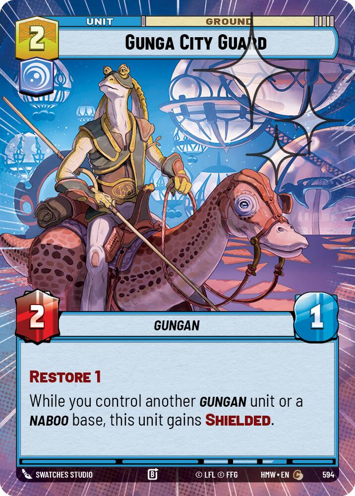 Gunga City Guard (594) (Hyperspace Foil) (594) [Homeworlds] | Cards and Coasters CA