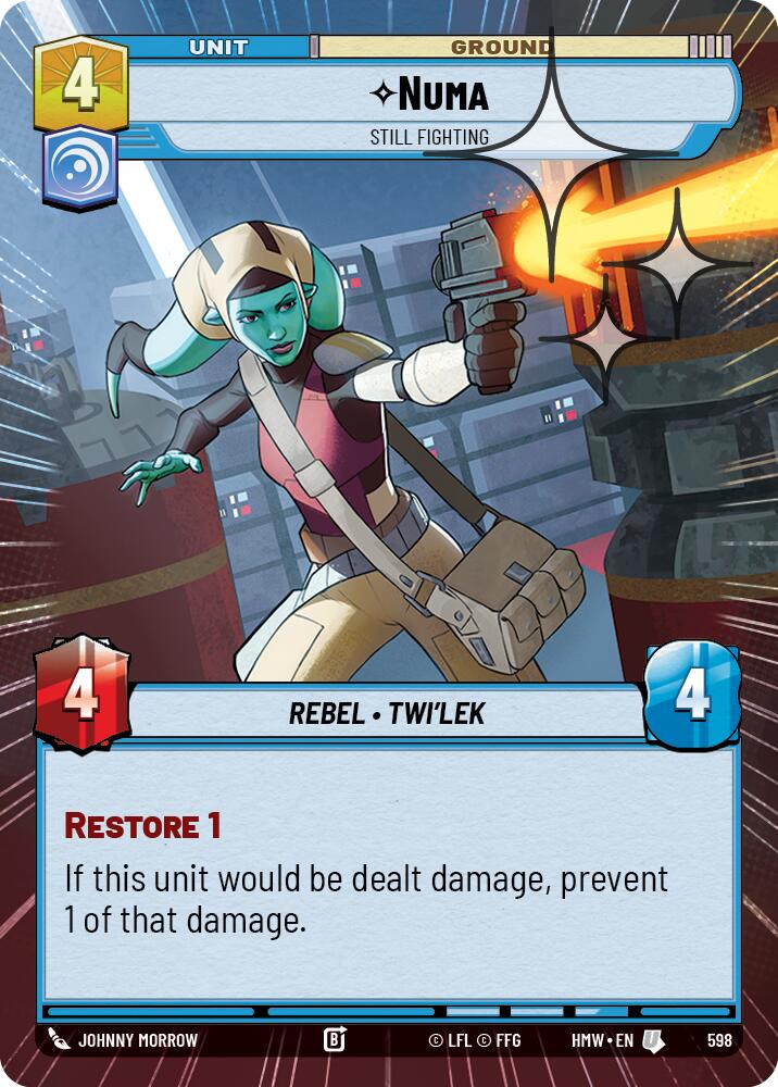 Numa - Still Fighting (598) (Hyperspace Foil) (598) [Homeworlds] | Cards and Coasters CA
