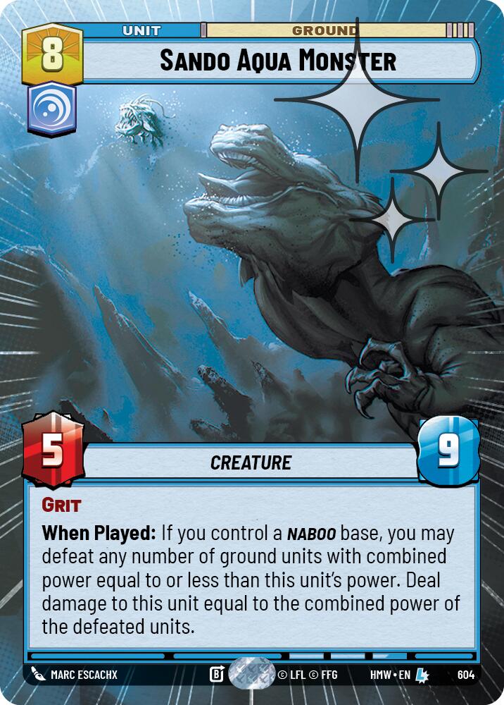 Sando Aqua Monster (604) (Hyperspace Foil) (604) [Homeworlds] | Cards and Coasters CA