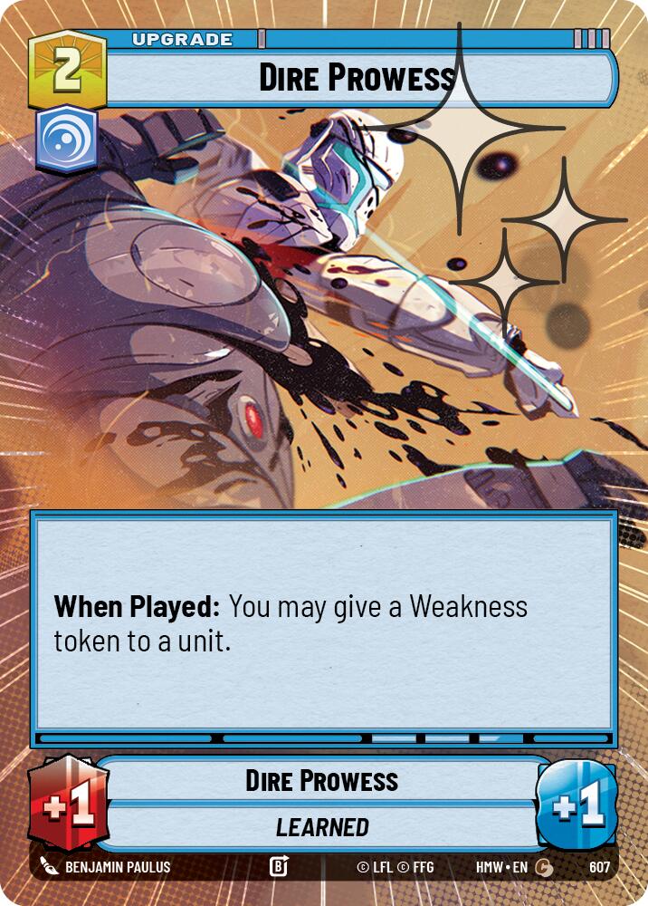 Dire Prowess (607) (Hyperspace Foil) (607) [Homeworlds] | Cards and Coasters CA