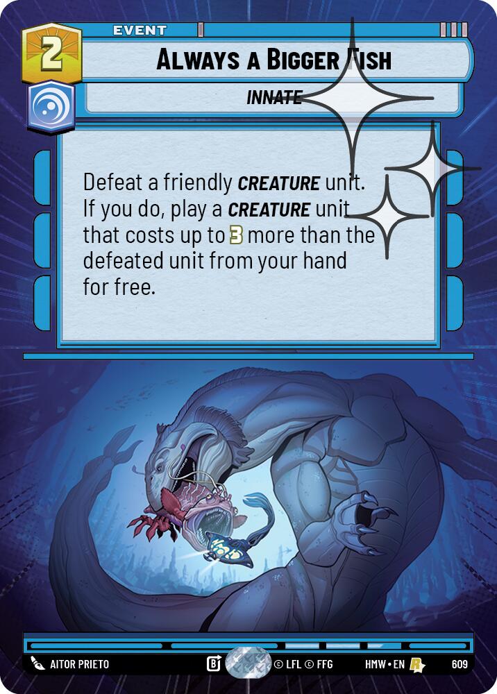 Always a Bigger Fish (609) (Hyperspace Foil) (609) [Homeworlds] | Cards and Coasters CA