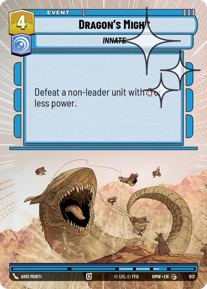 Dragon's Might (612) (Hyperspace Foil) (612) [Homeworlds] | Cards and Coasters CA