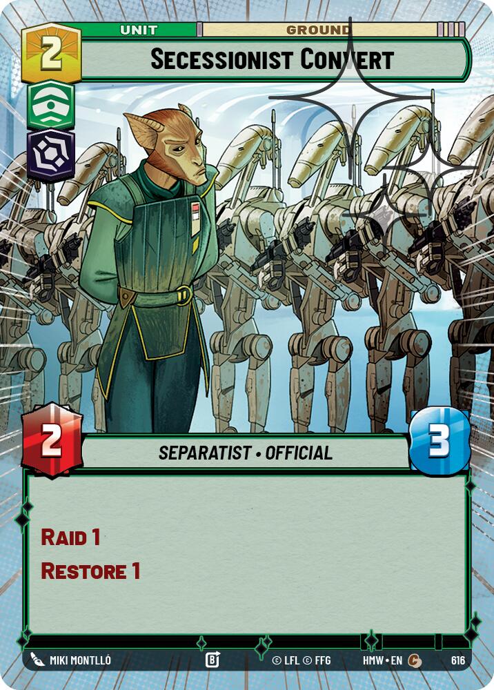 Secessionist Convert (616) (Hyperspace Foil) (616) [Homeworlds] | Cards and Coasters CA