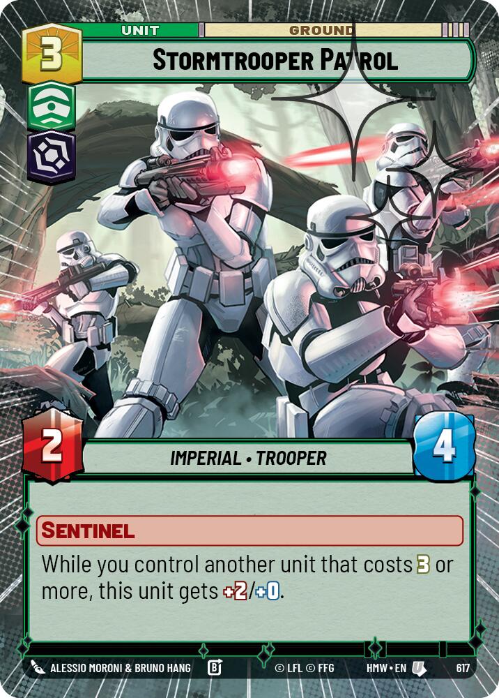 Stormtrooper Patrol (617) (Hyperspace Foil) (617) [Homeworlds] | Cards and Coasters CA