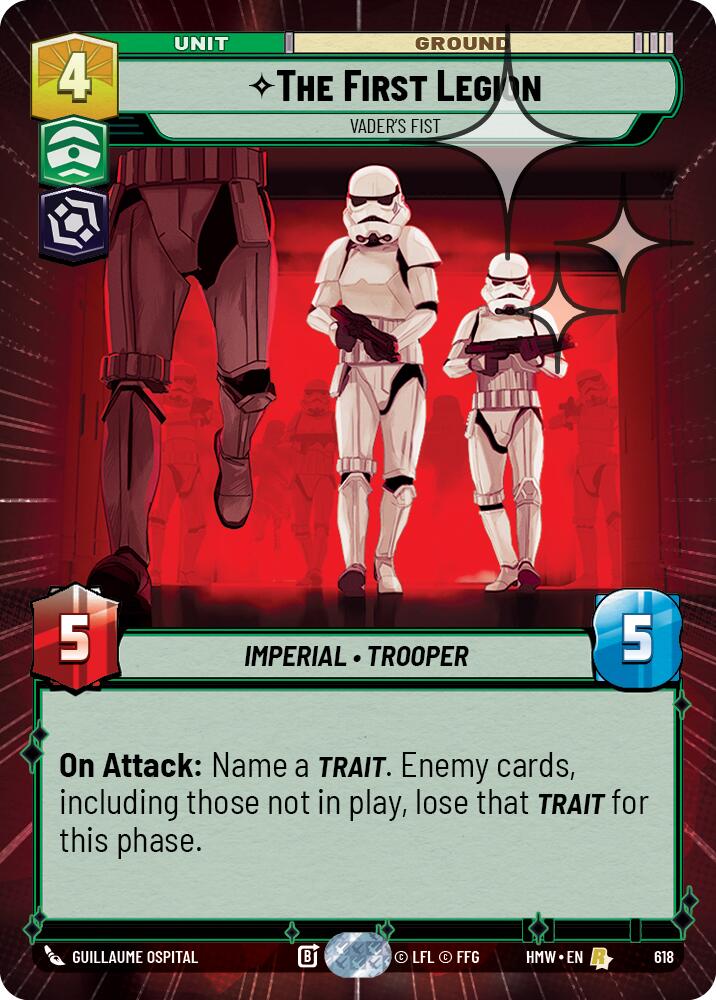 The First Legion - Vader's Fist (618) (Hyperspace Foil) (618) [Homeworlds] | Cards and Coasters CA