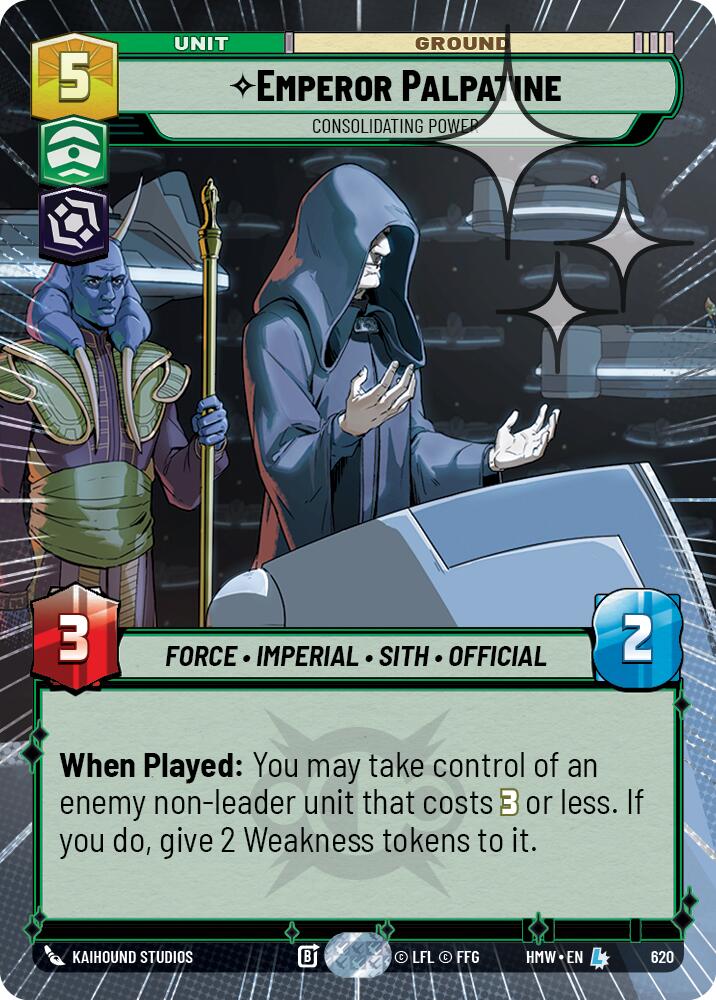 Emperor Palpatine - Consolidating Power (620) (Hyperspace Foil) (620) [Homeworlds] | Cards and Coasters CA