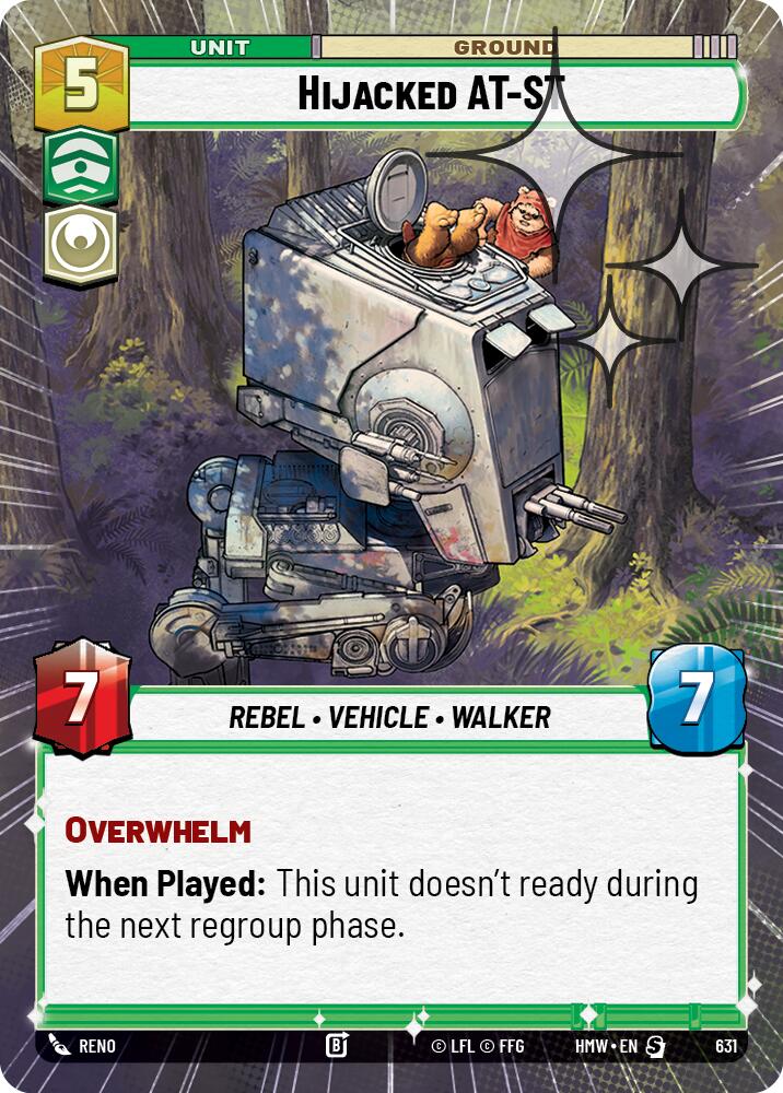 Hijacked AT-ST (631) (Hyperspace Foil) (631) [Homeworlds] | Cards and Coasters CA