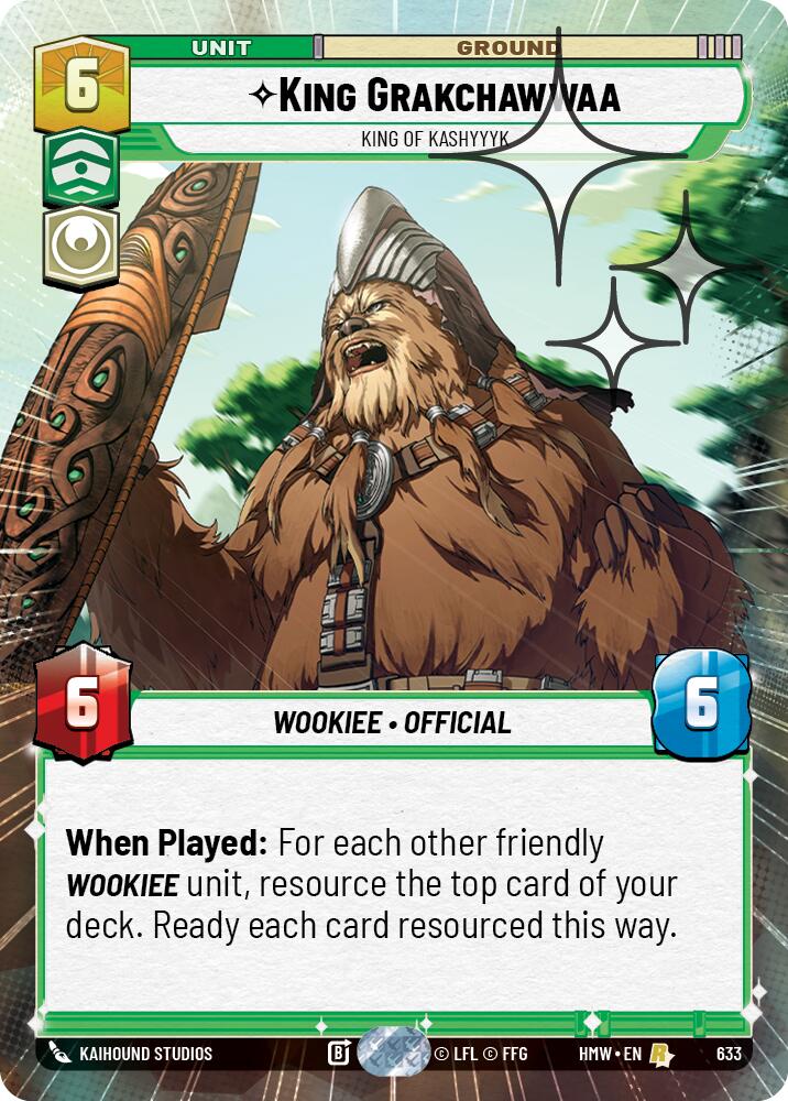 King Grakchawwaa - King of Kashyyyk (633) (Hyperspace Foil) (633) [Homeworlds] | Cards and Coasters CA