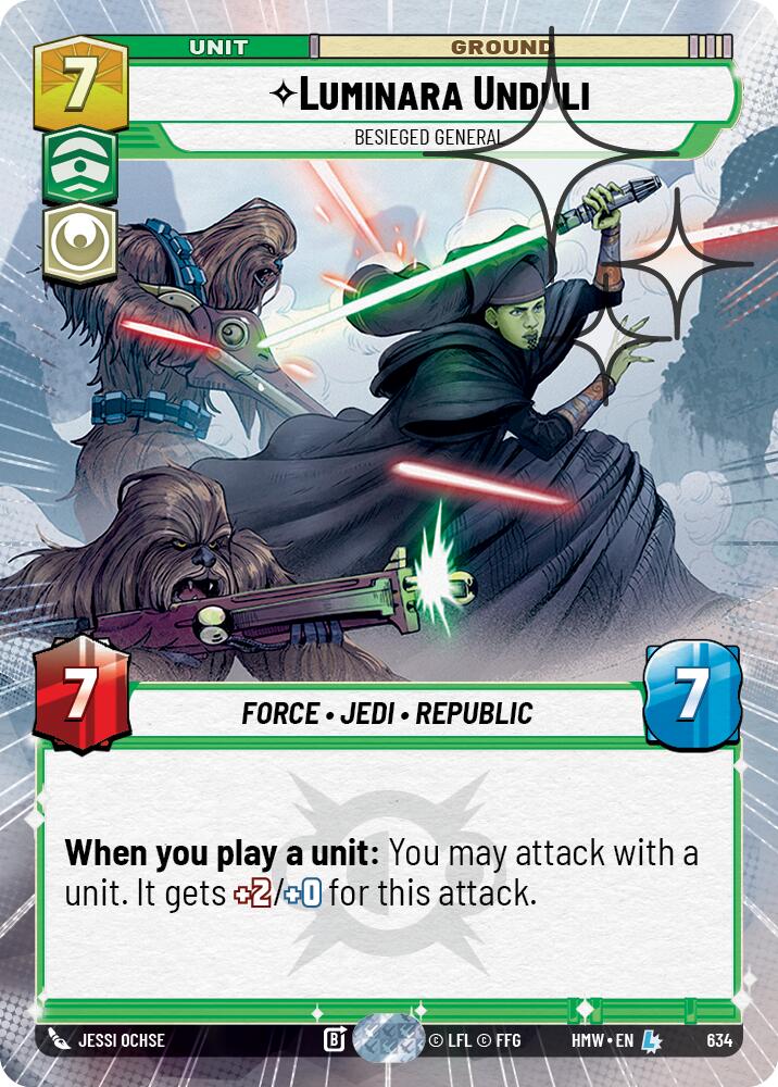 Luminara Unduli - Besieged General (634) (Hyperspace Foil) (634) [Homeworlds] | Cards and Coasters CA