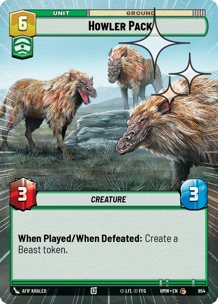 Howler Pack (654) (Hyperspace Foil) (654) [Homeworlds] | Cards and Coasters CA