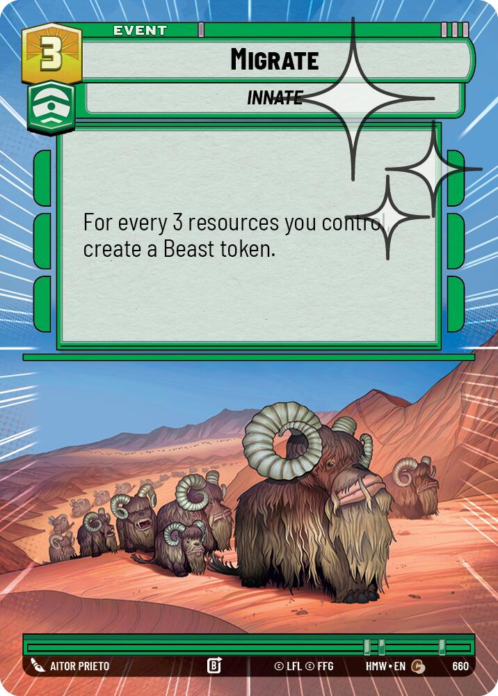 Migrate (660) (Hyperspace Foil) (660) [Homeworlds] | Cards and Coasters CA