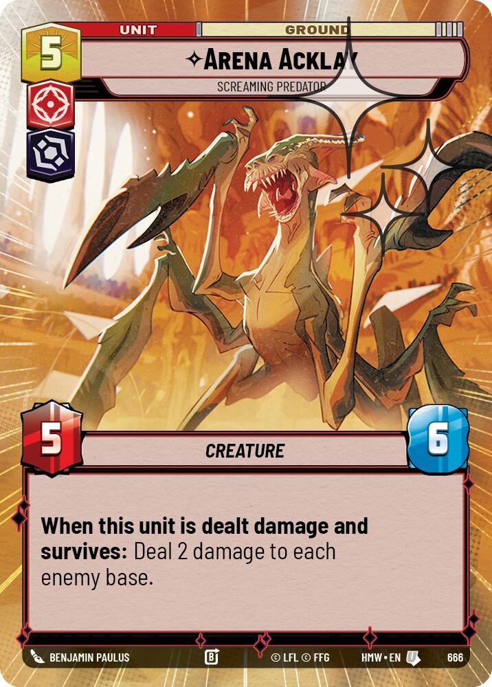 Arena Acklay - Screaming Predator (666) (Hyperspace Foil) (666) [Homeworlds] | Cards and Coasters CA