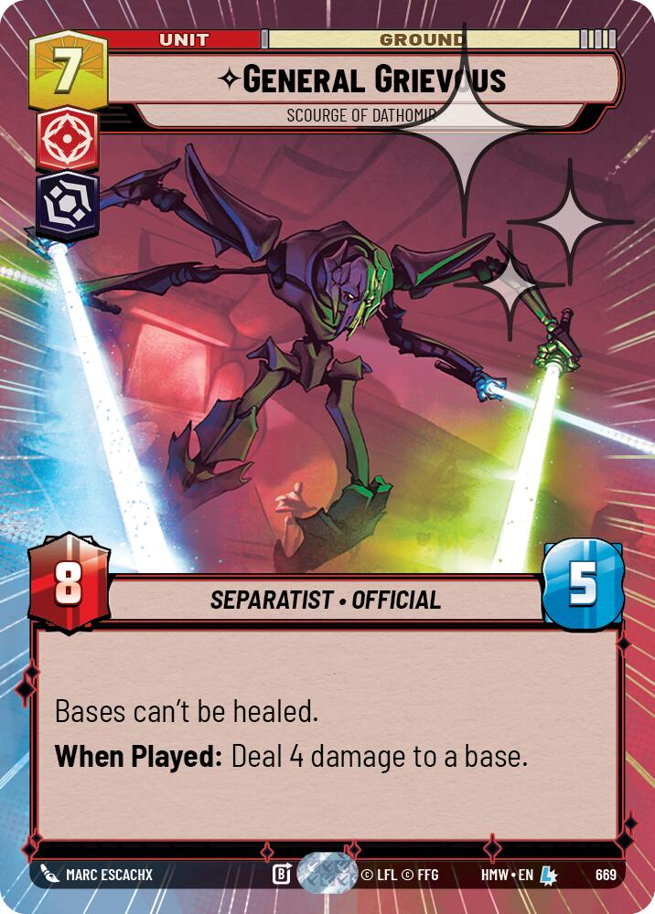 General Grievous - Scourge of Dathomir (669) (Hyperspace Foil) (669) [Homeworlds] | Cards and Coasters CA